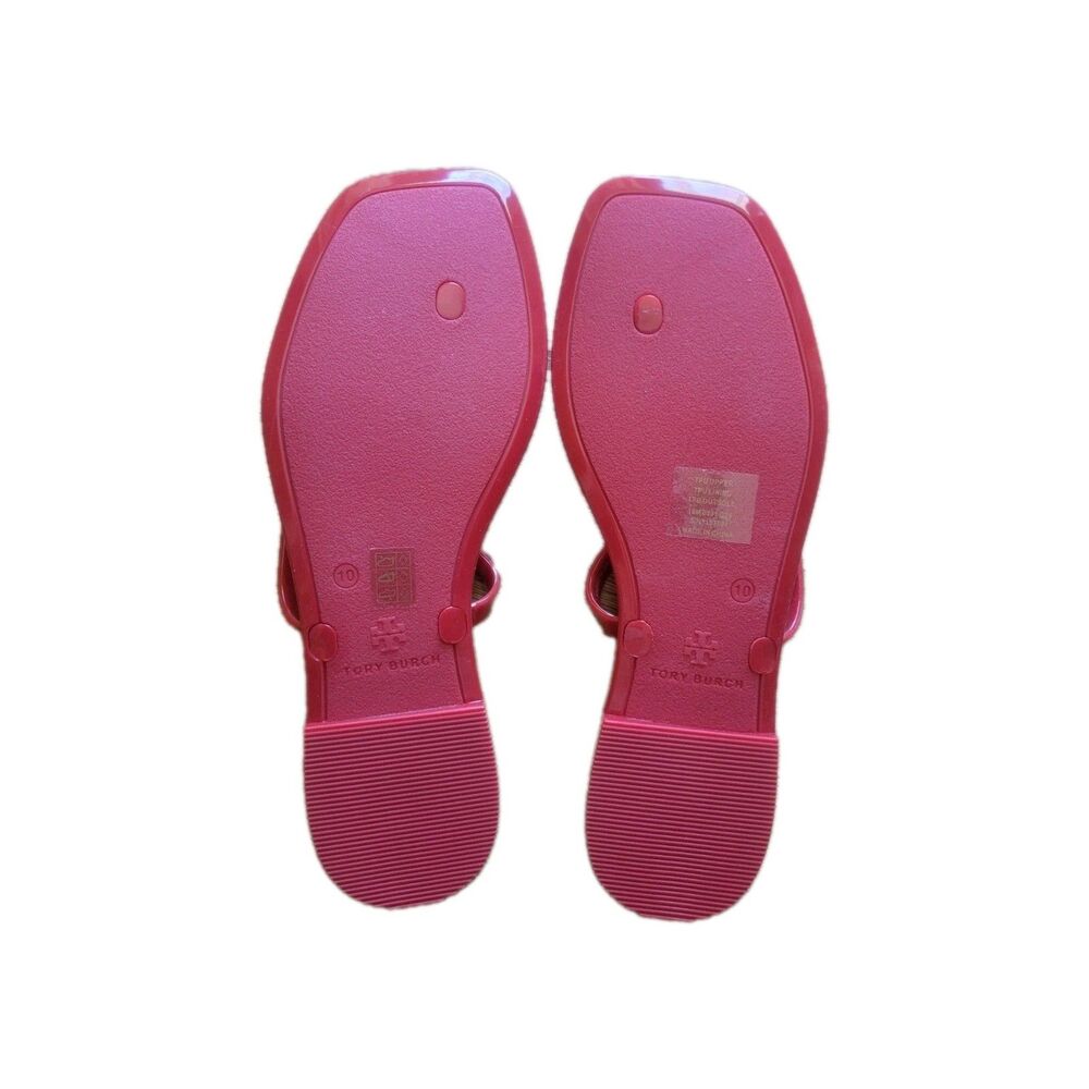 NWOB Tory Burch Roxanne Red Jelly Sandal Thong Beach Pool 4th Of July Size 10 - Picture 6 of 7